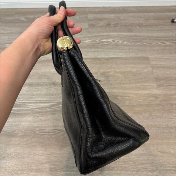 Vera Pelle Leather Hexagona Cowhide Handbag Made in Italy - Picture 6 of 12